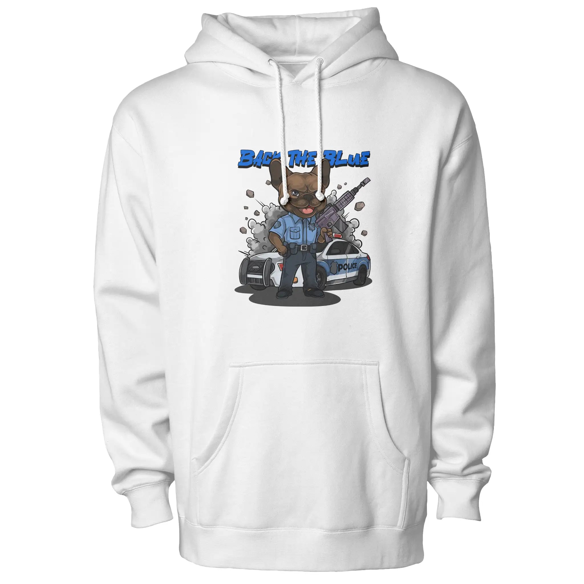 Policeman Frenchie Fleece Pullover Hoodie