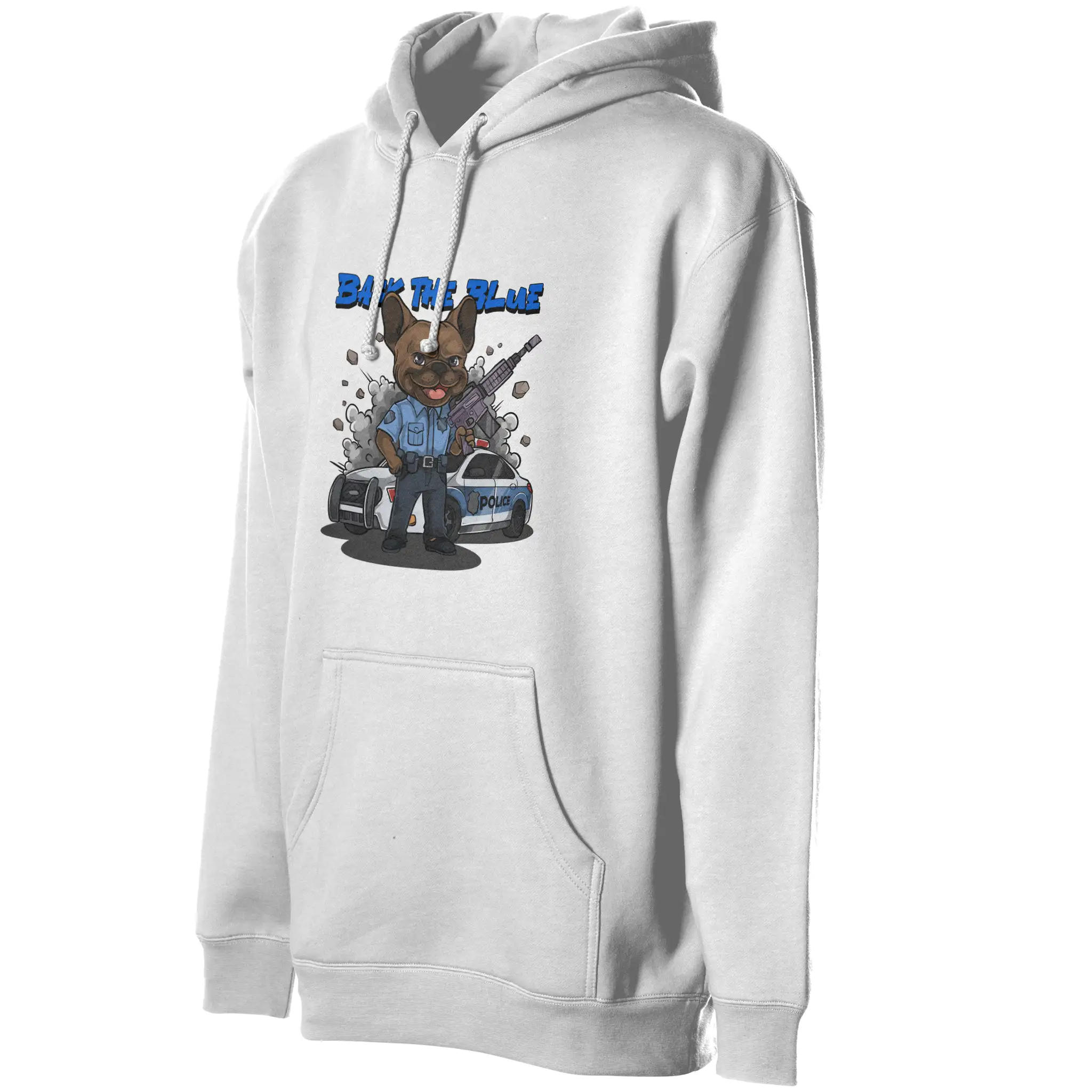 Policeman Frenchie Fleece Pullover Hoodie