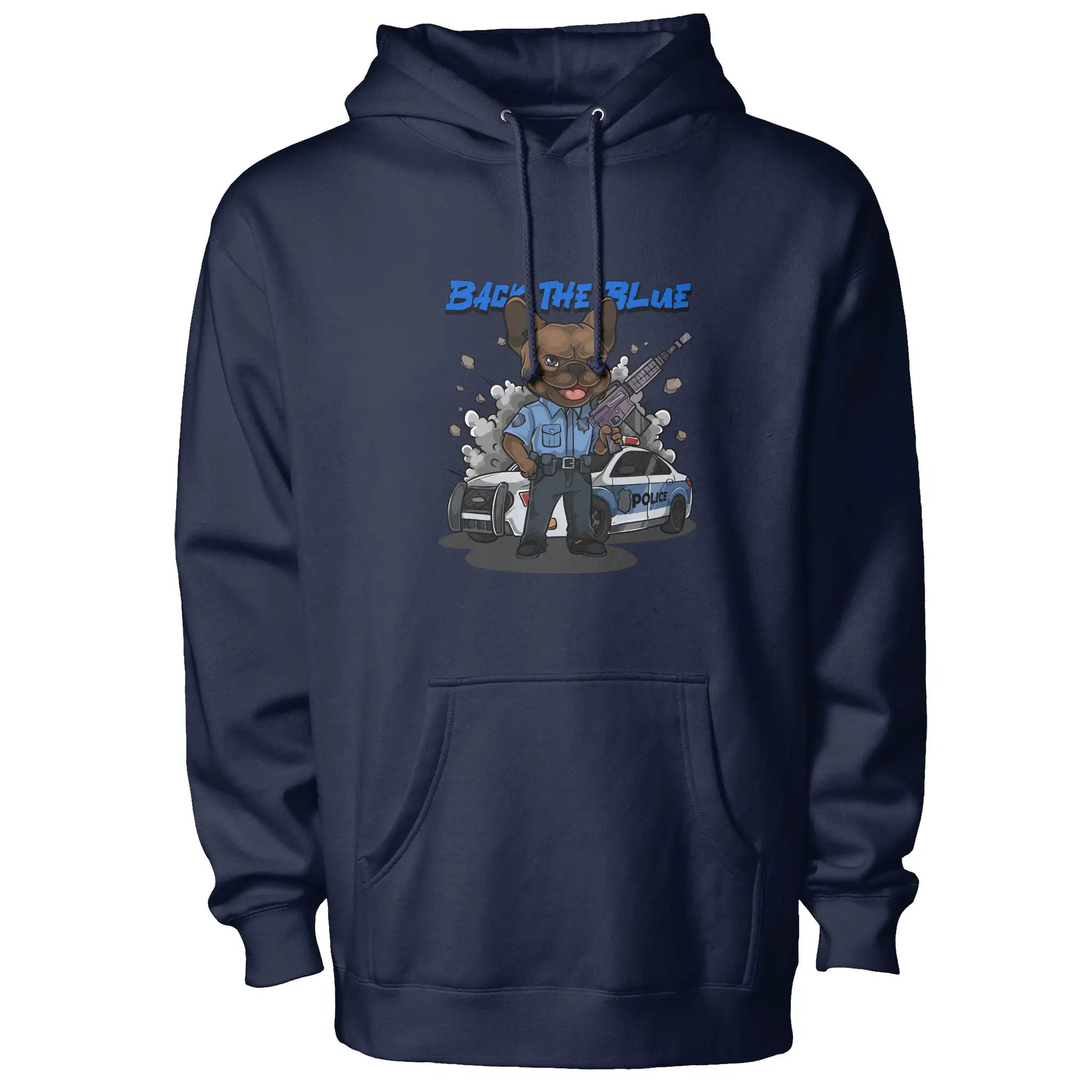 Policeman Frenchie Fleece Pullover Hoodie