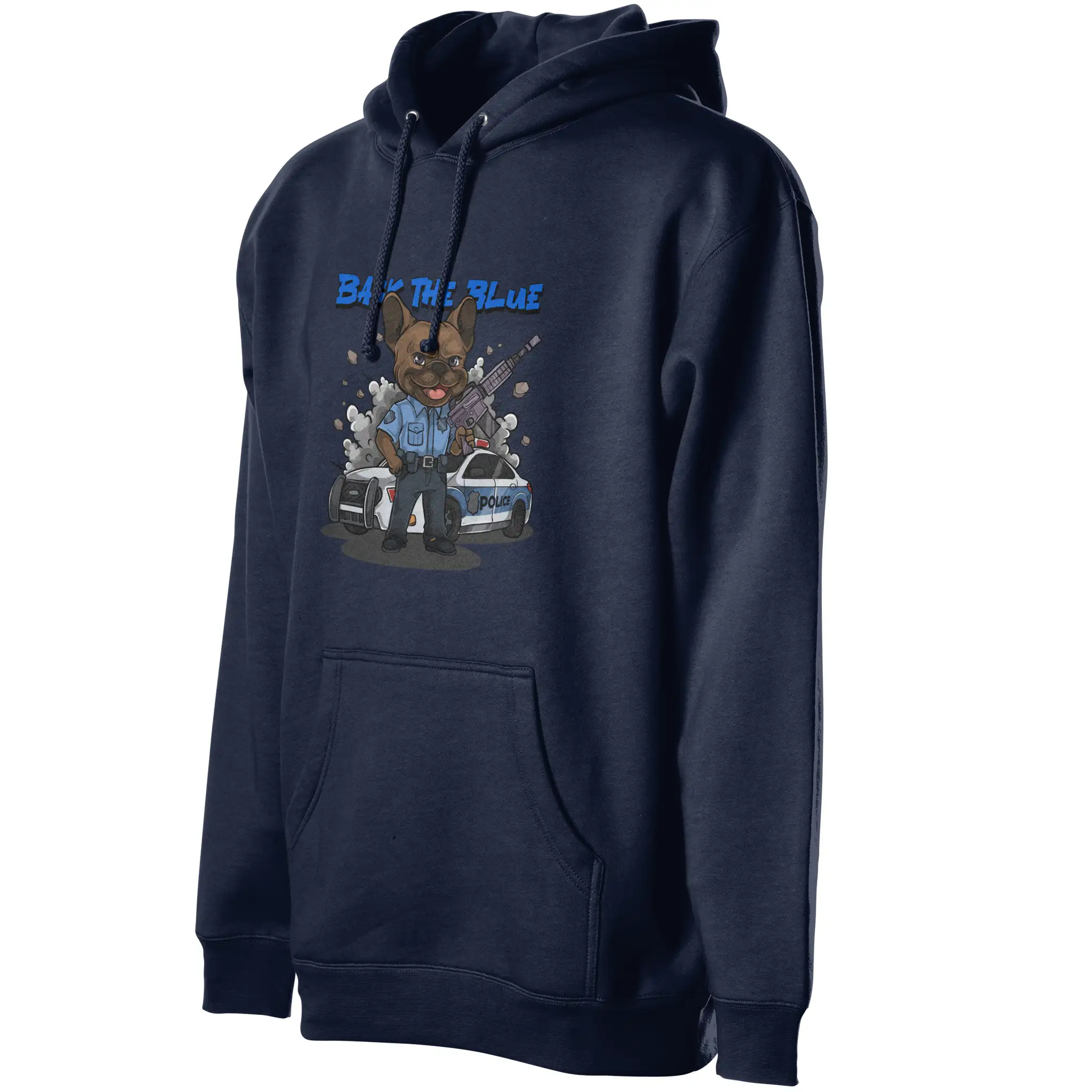Policeman Frenchie Fleece Pullover Hoodie