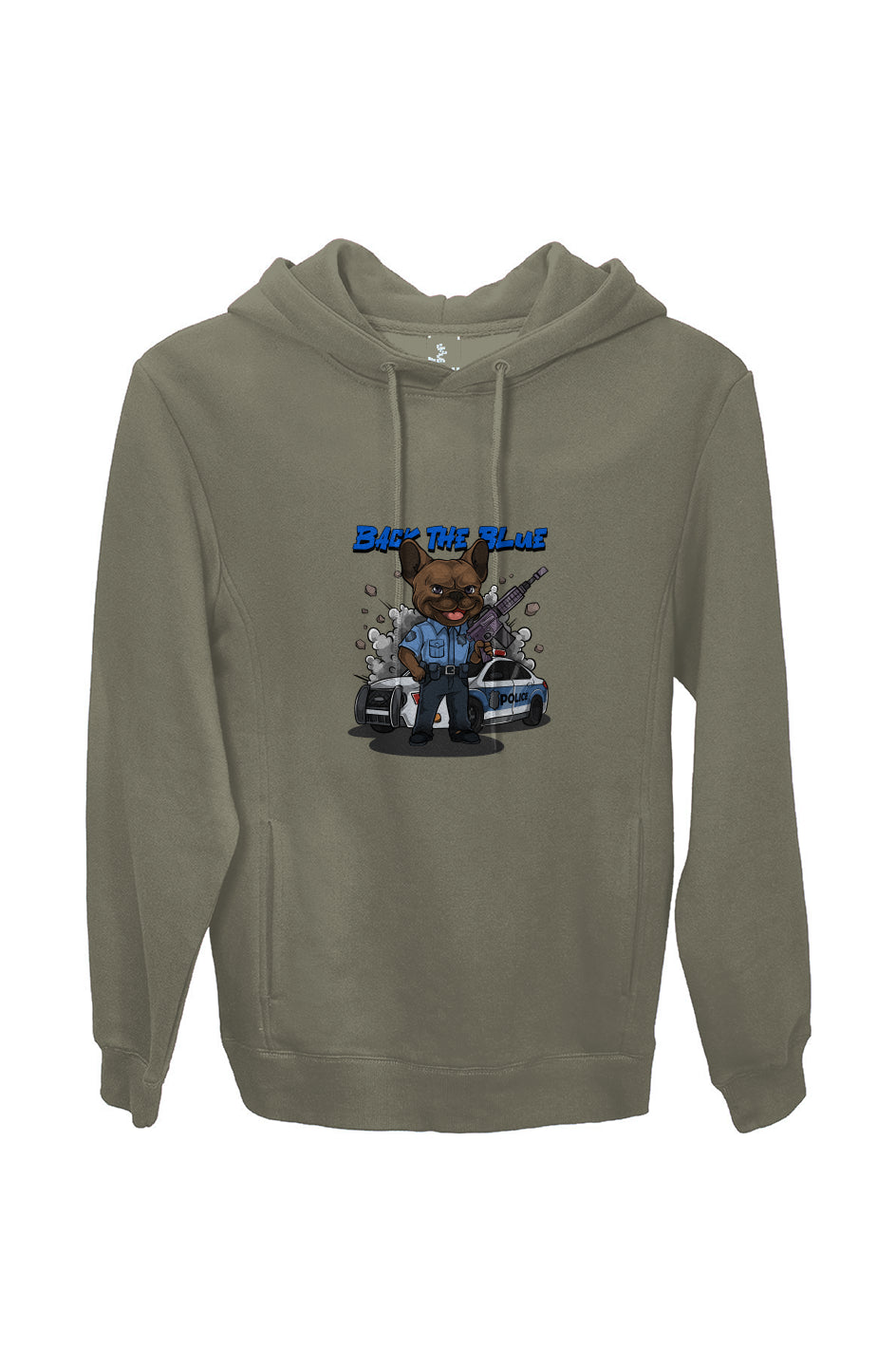 Policeman Frenchie Fleece Pullover Hoodie