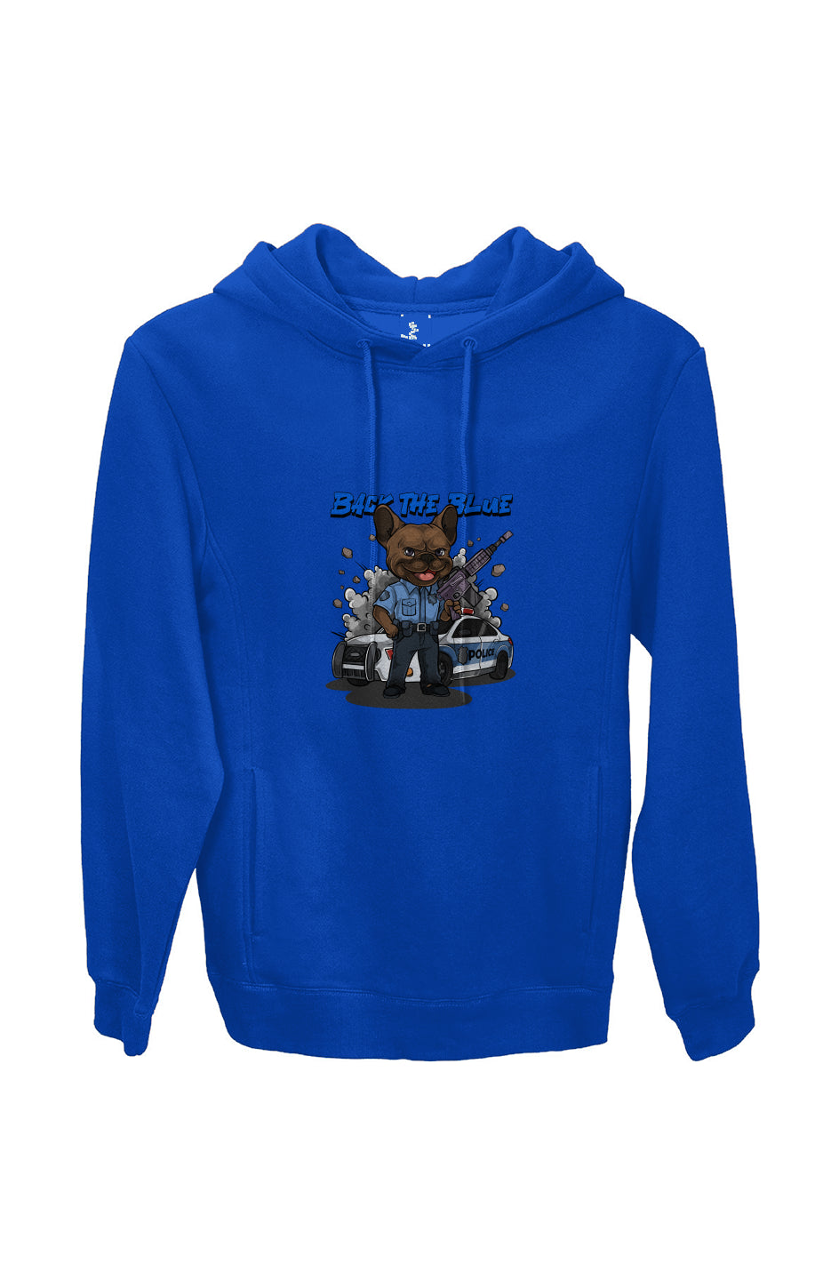 Policeman Frenchie Fleece Pullover Hoodie