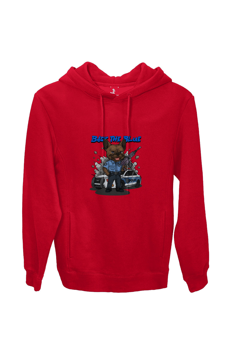 Policeman Frenchie Fleece Pullover Hoodie