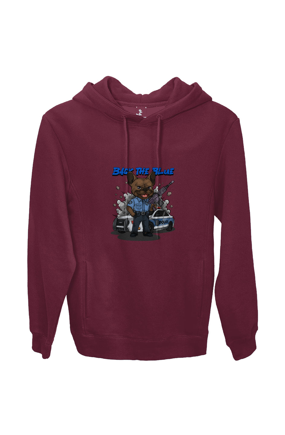 Policeman Frenchie Fleece Pullover Hoodie