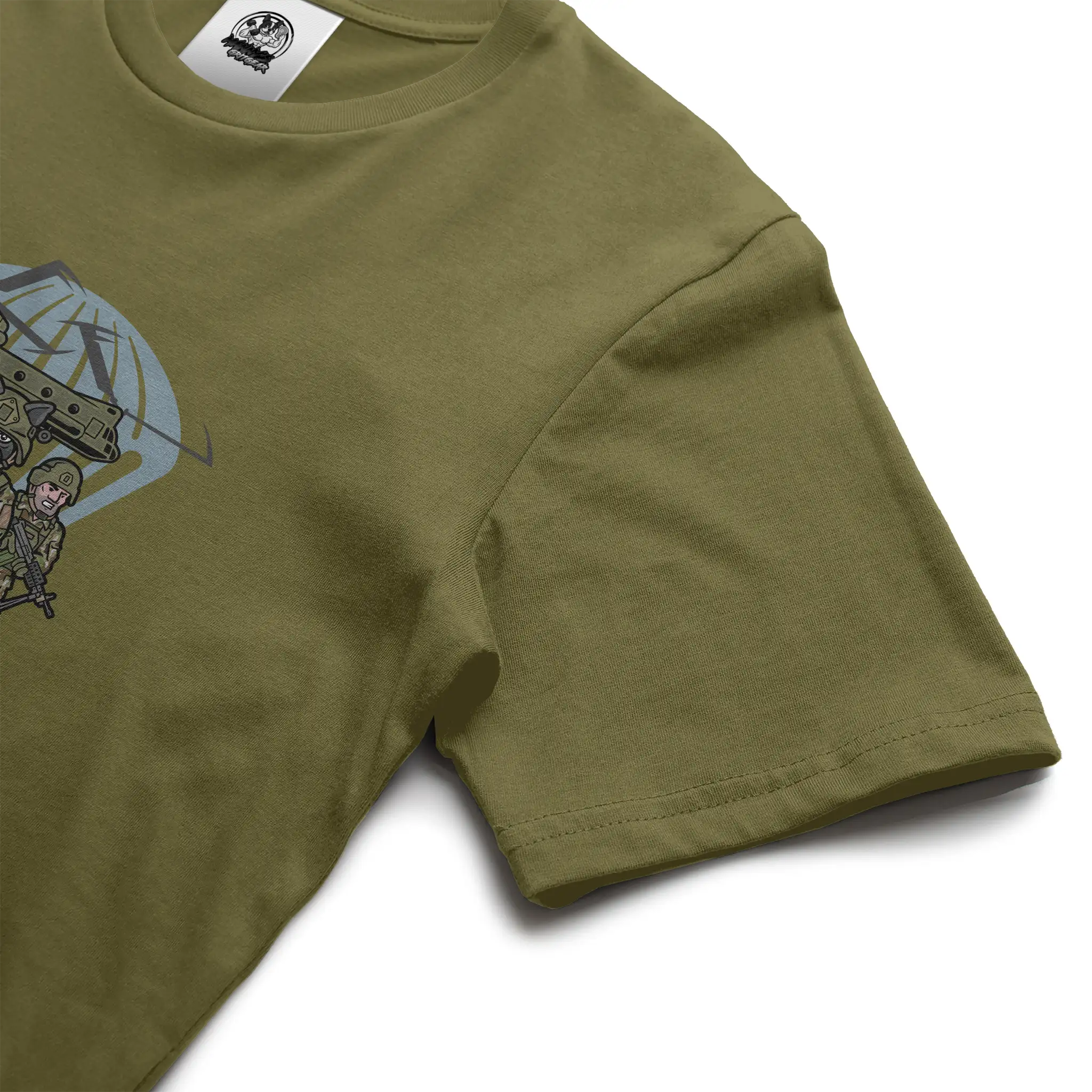 Army French Bulldog soft cotton graphic tee