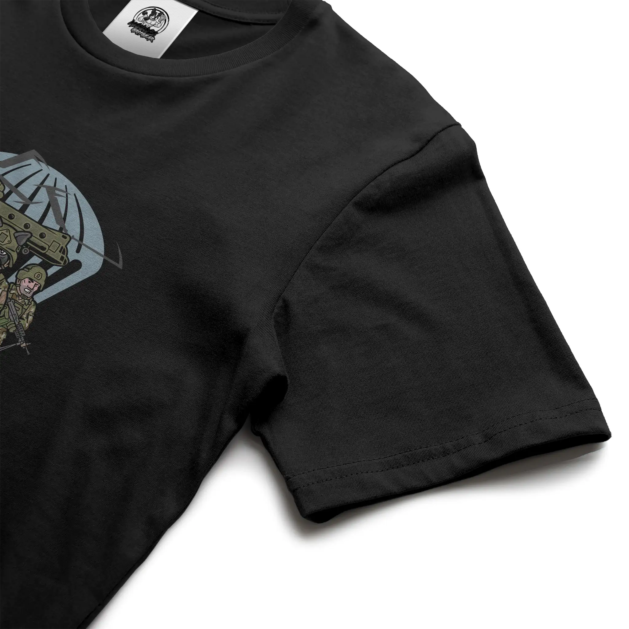 Army French Bulldog soft cotton graphic tee