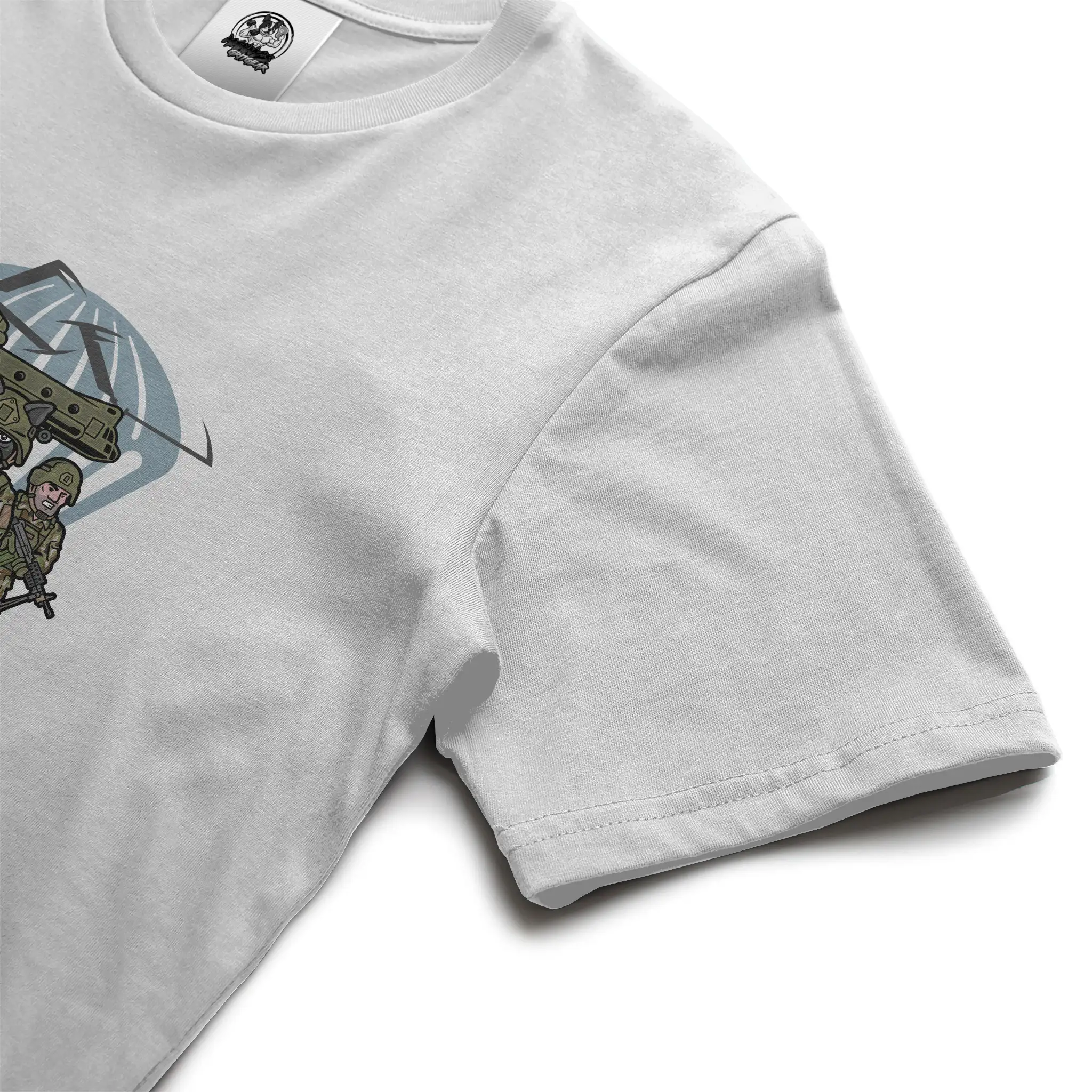 Army French Bulldog soft cotton graphic tee