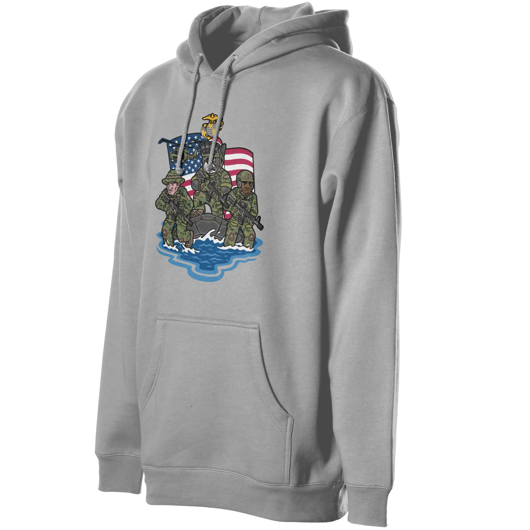 Marine Corps Frenchie Premium Fleece Pullover Hoodie