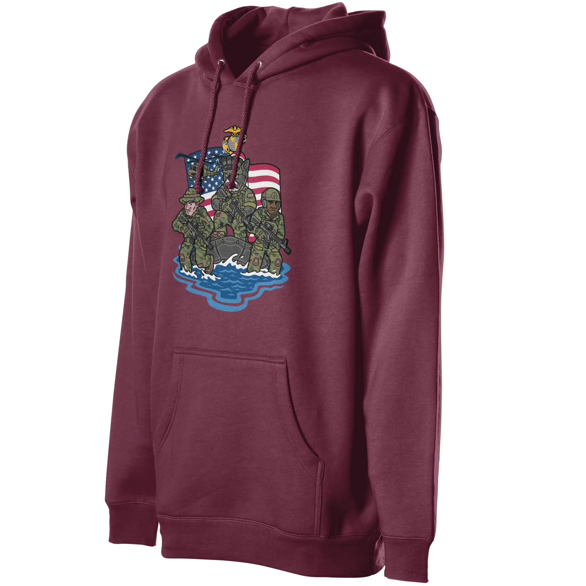 Marine Corps Frenchie Premium Fleece Pullover Hoodie