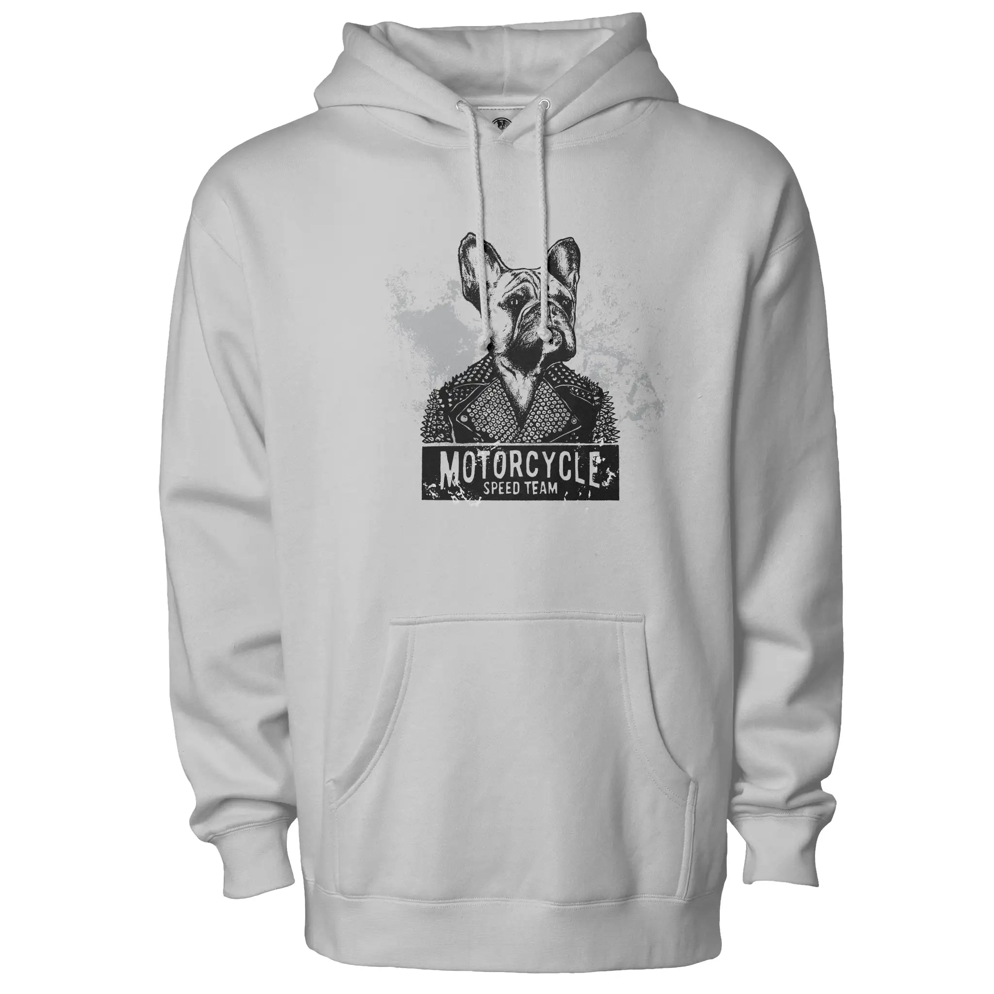 Motorcycle Frenchie Fleece Pullover Hoodie