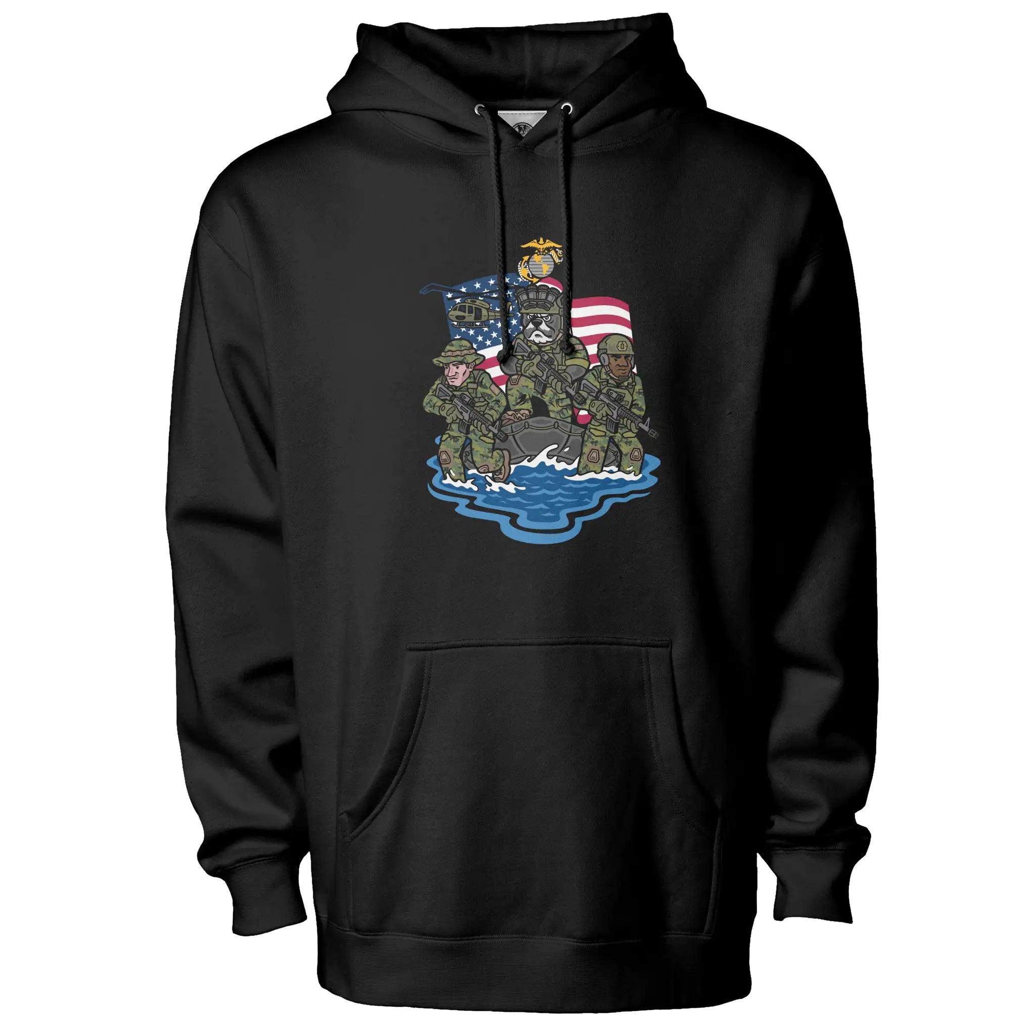 US Marine Corps Frenchie Premium Fleece Pullover Hoodie