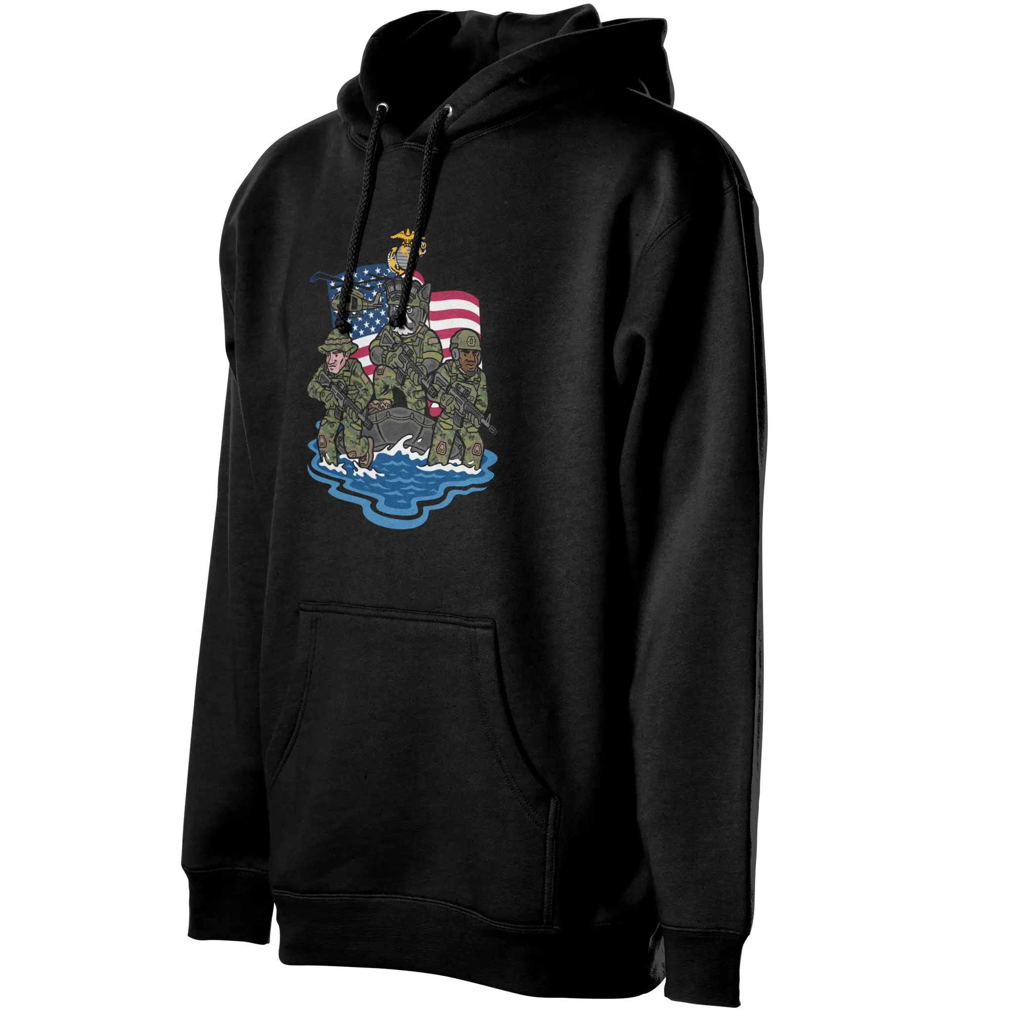 US Marine Corps Frenchie Premium Fleece Pullover Hoodie