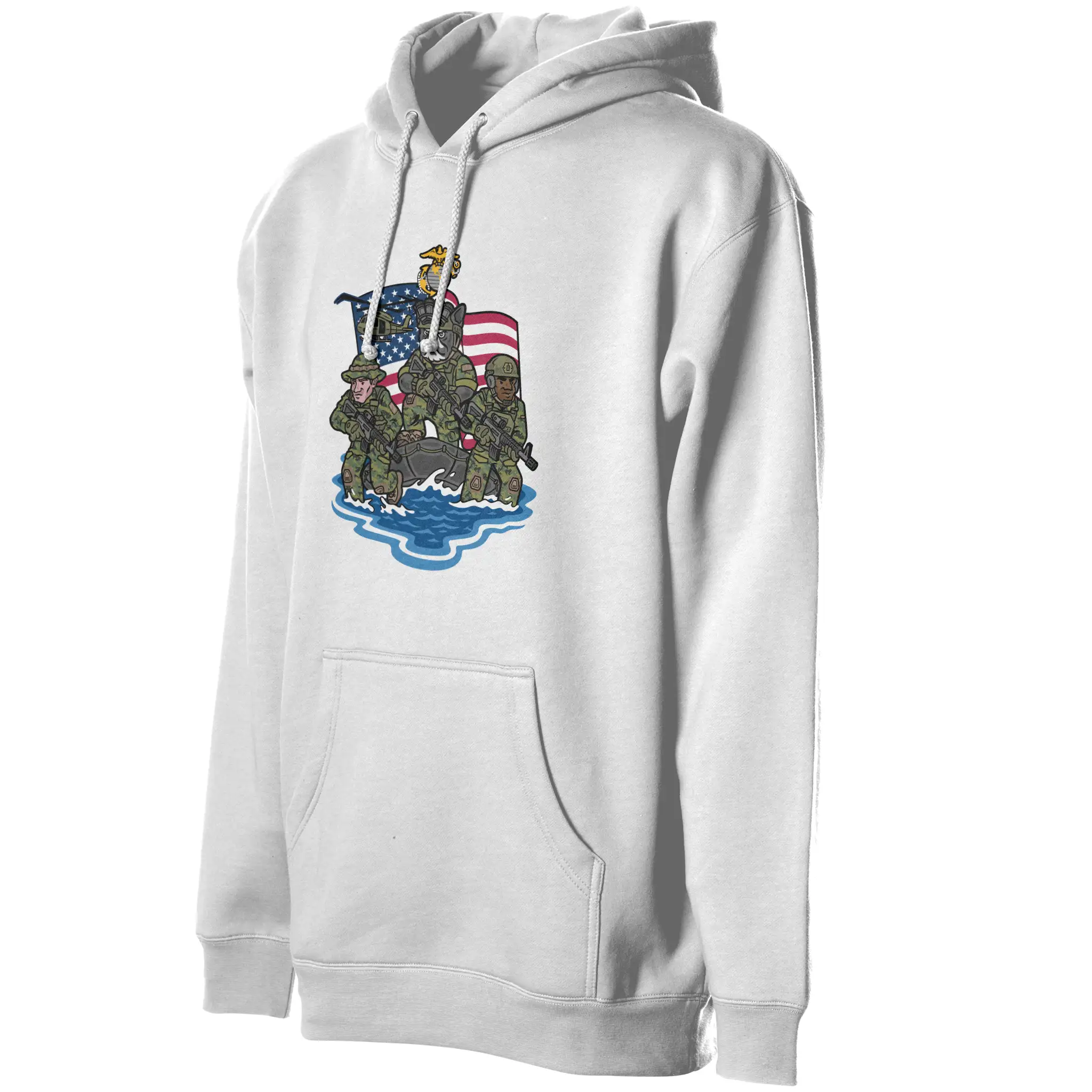 US Marine Corps Frenchie Premium Fleece Pullover Hoodie