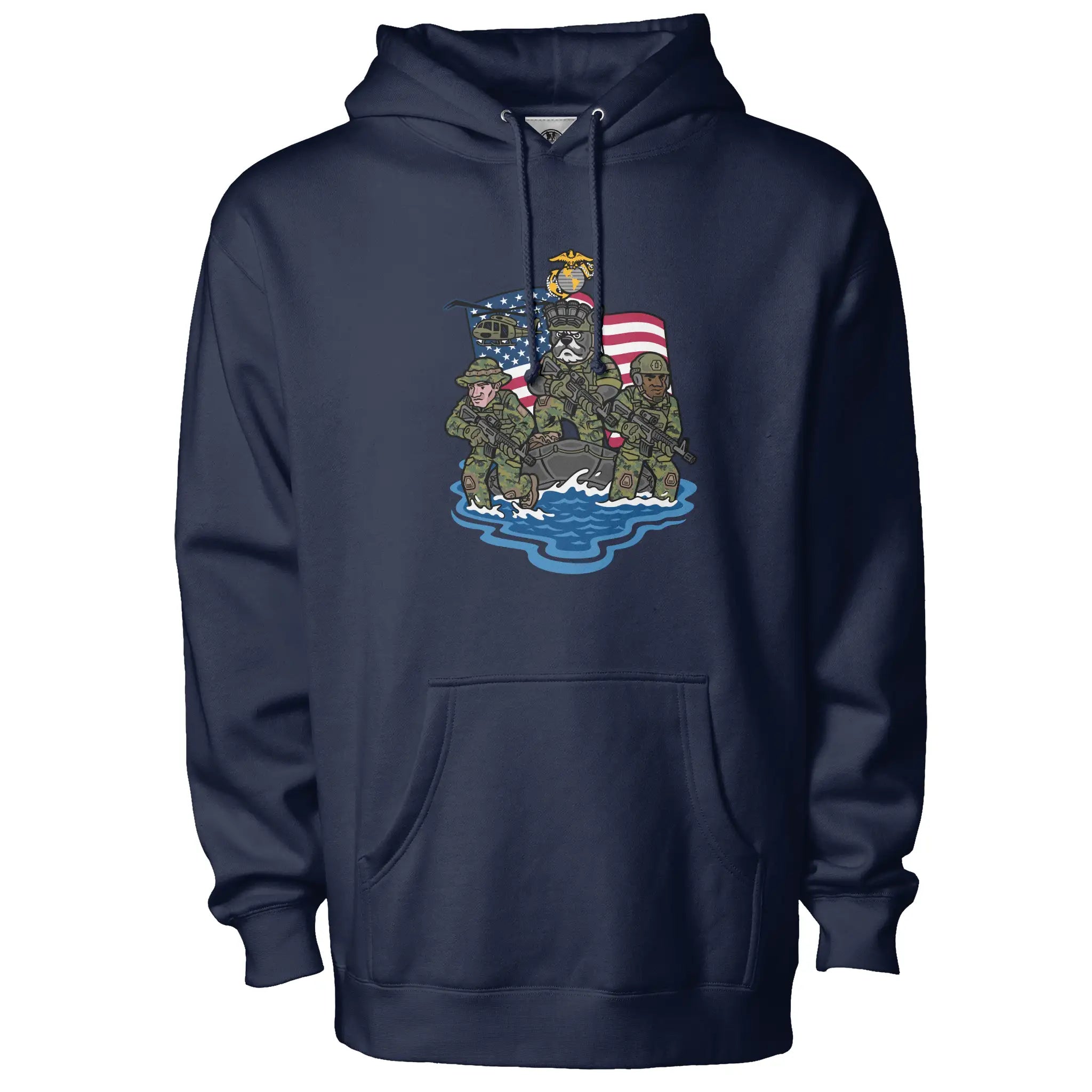 US Marine Corps Frenchie Premium Fleece Pullover Hoodie