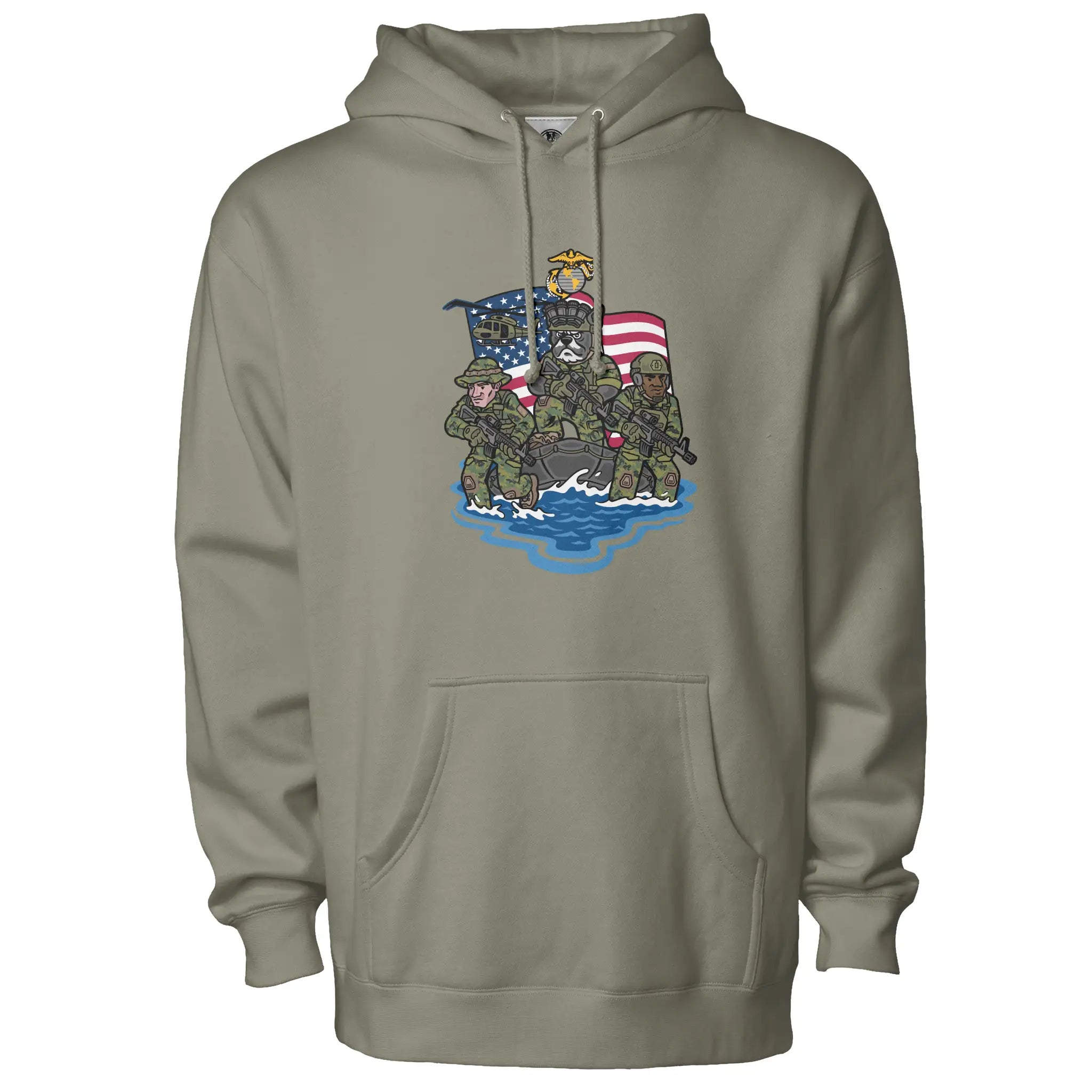 US Marine Corps Frenchie Premium Fleece Pullover Hoodie
