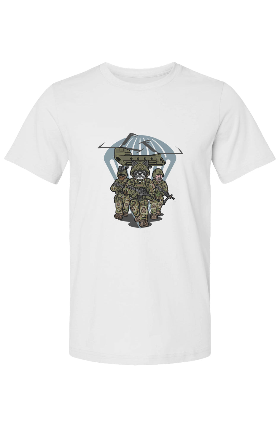 Army French Bulldog Soft Cotton Graphic Tee
