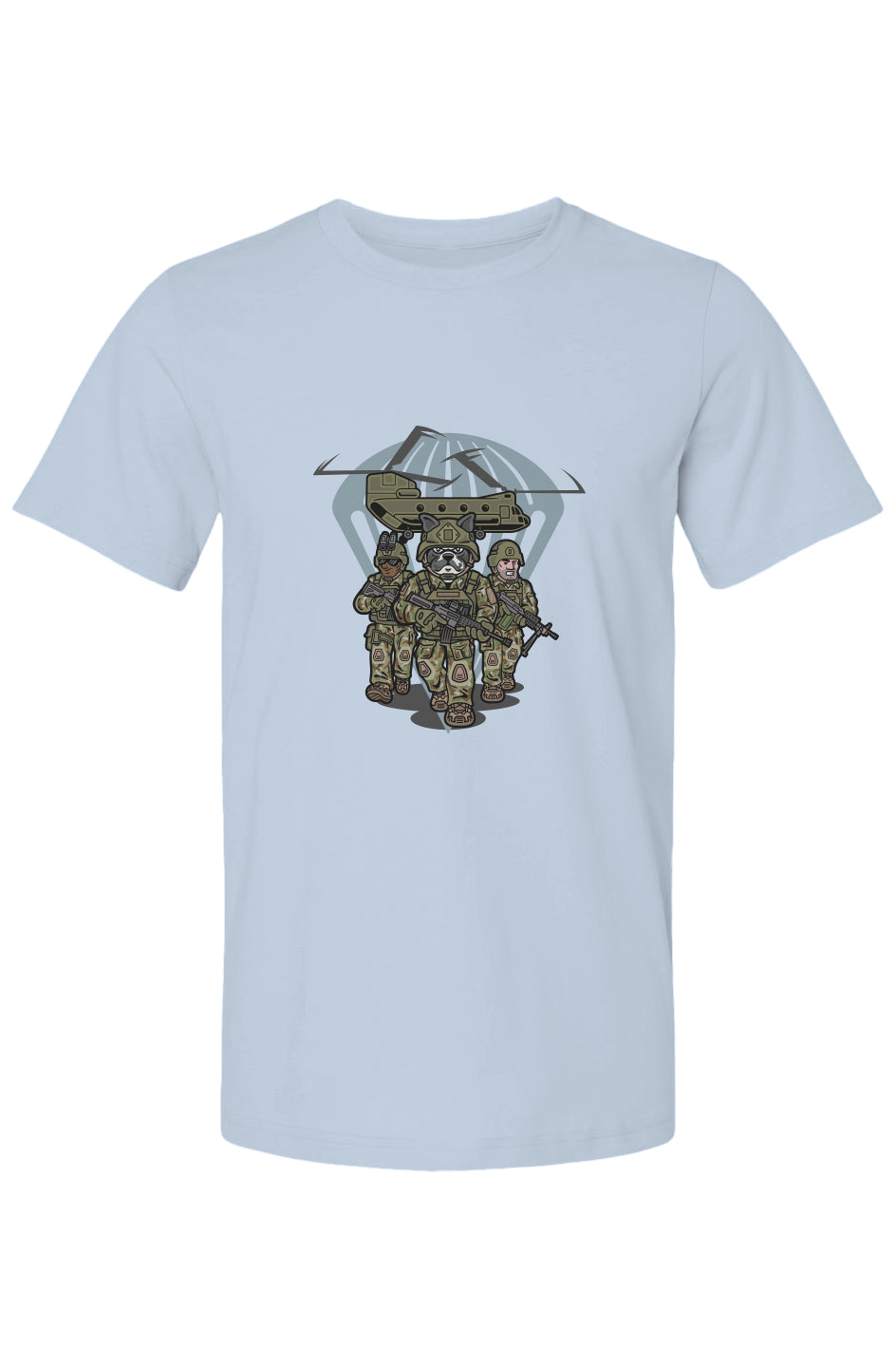 Army French Bulldog Soft Cotton Graphic Tee