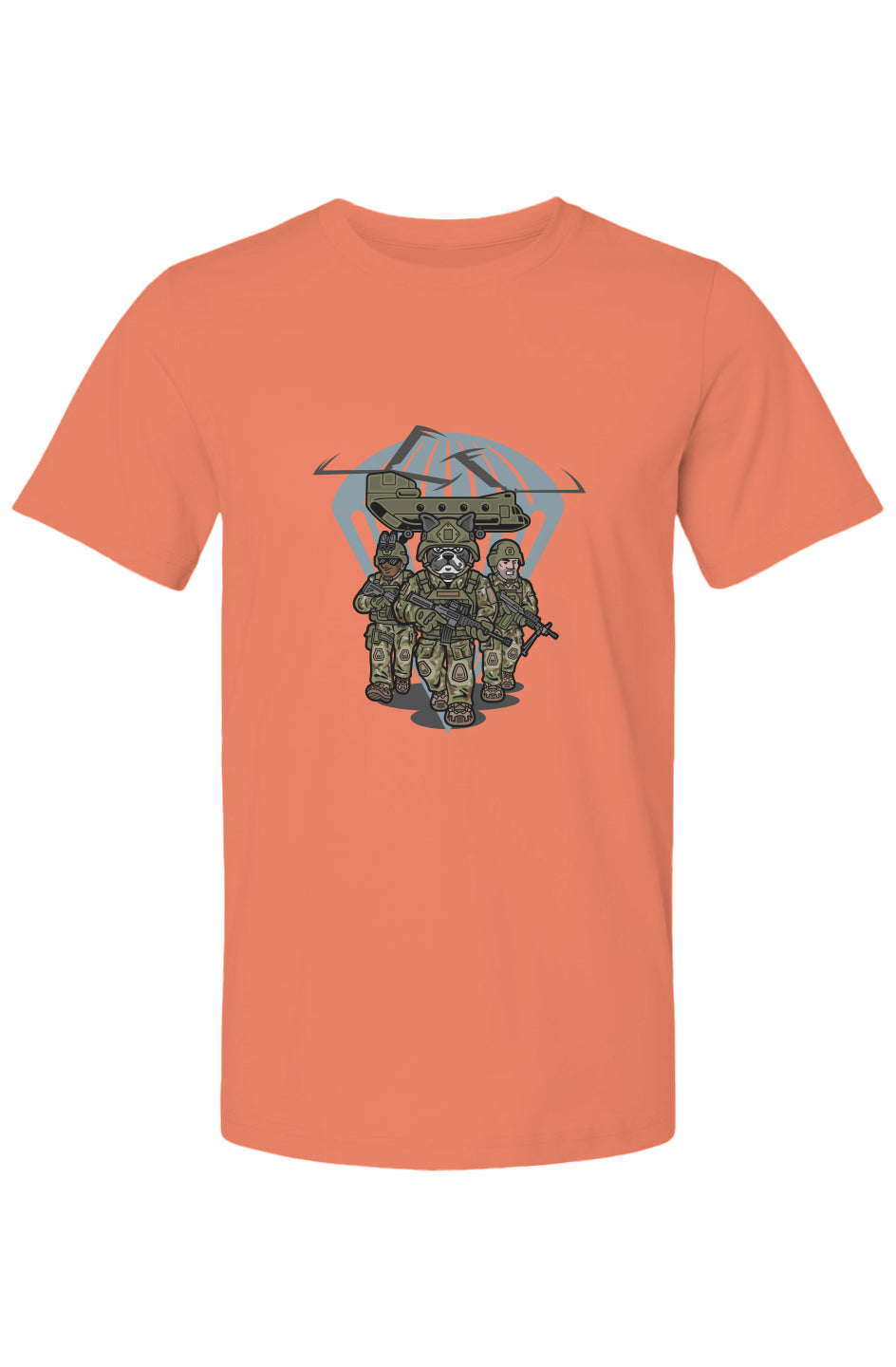 Army French Bulldog Soft Cotton Graphic Tee