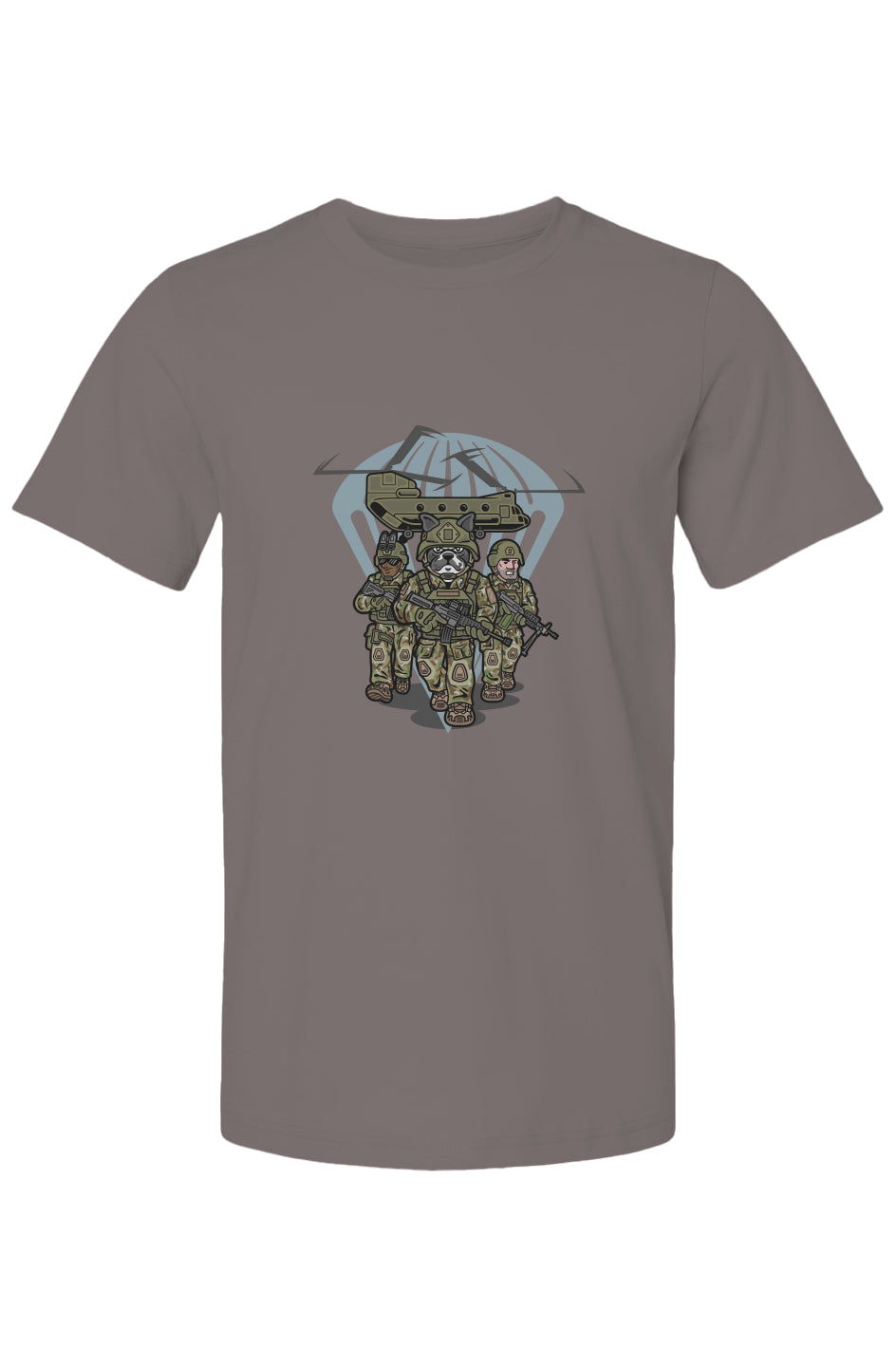 Army French Bulldog Soft Cotton Graphic Tee