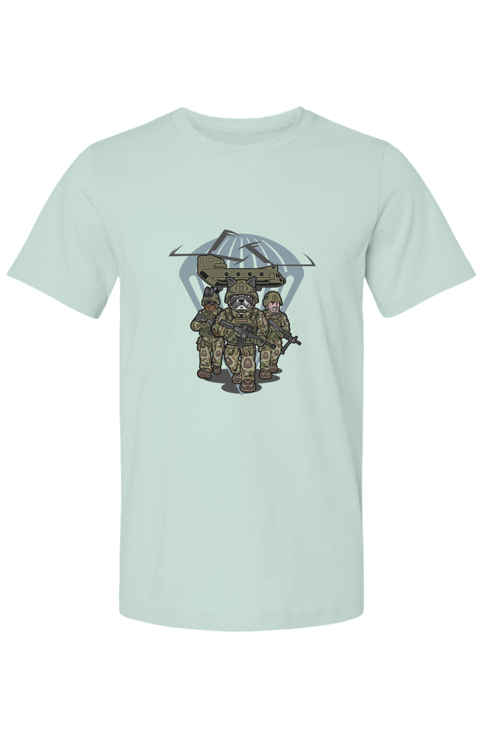 Army French Bulldog Soft Cotton Graphic Tee