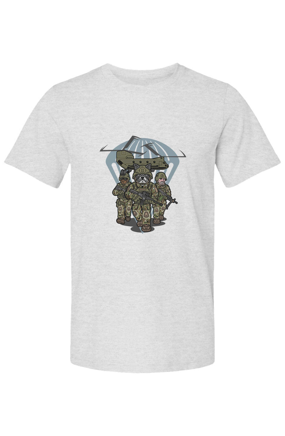 Army French Bulldog Soft Cotton Graphic Tee
