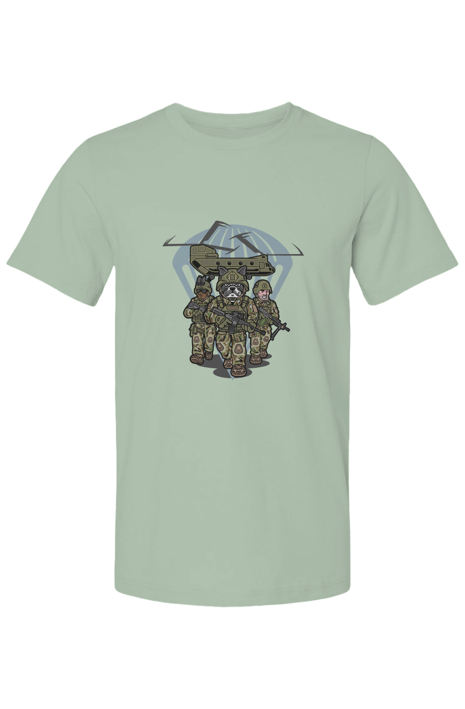 Army French Bulldog Soft Cotton Graphic Tee