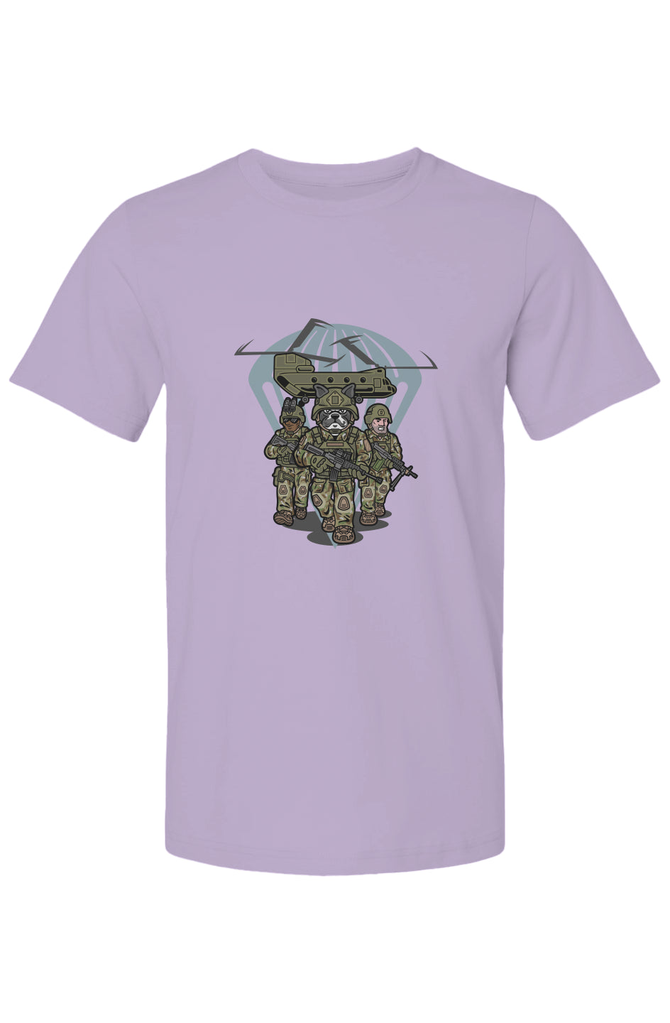 Army French Bulldog Soft Cotton Graphic Tee