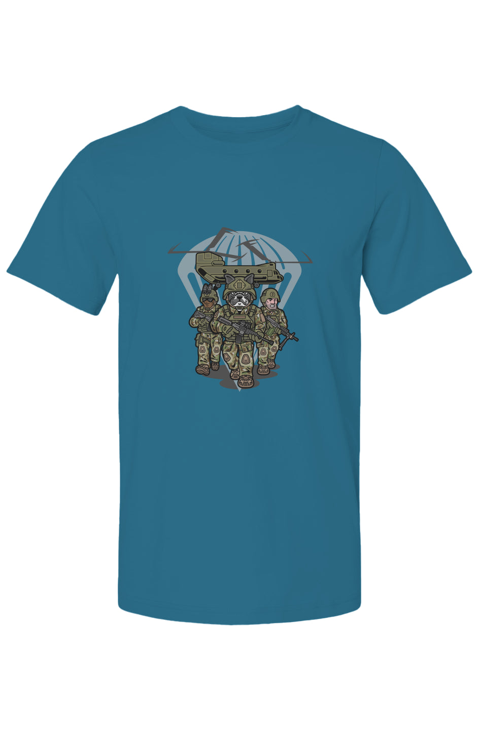 Army French Bulldog Soft Cotton Graphic Tee