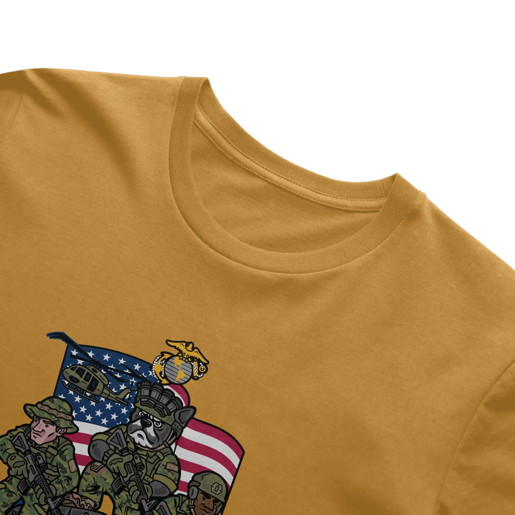 Marine Corps French Bulldog Soft Cotton Graphic Tee