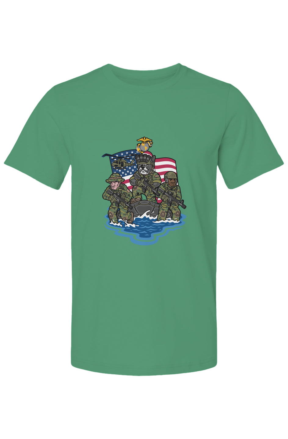 Marine Corps French Bulldog Soft Cotton Graphic Tee